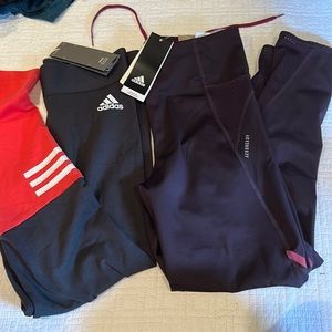 2 NWT ADIDAS leggings size small